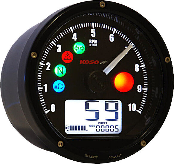 KOSO North America TNT-01 Speedometer Black BA035K00