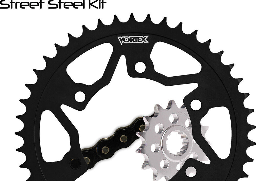 Vortex Sprocket/Chain Kit Stl/Stl 16/45T Sil Rx3 520-116L Blk CK5153