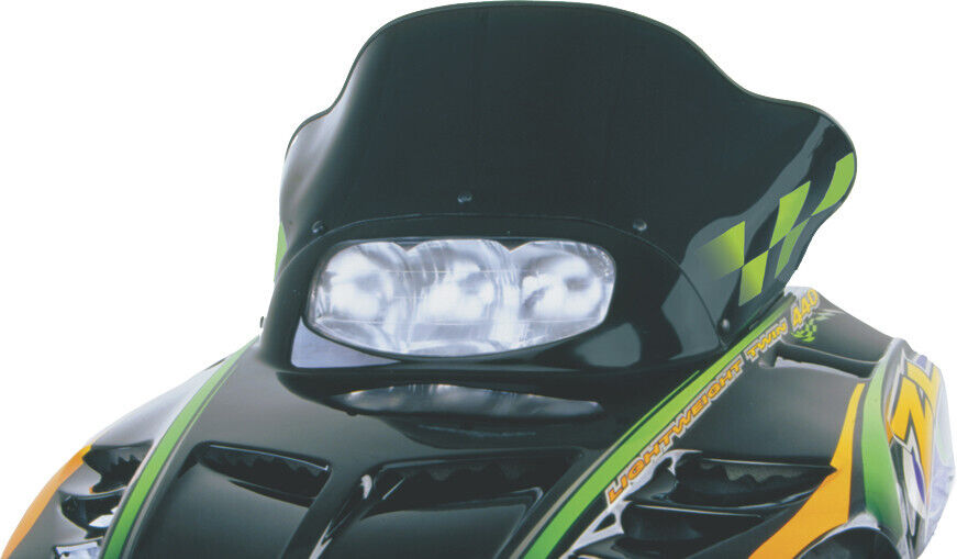 Powermadd Fits Cobra Windshield 13.5" Black/Green Fits Checker Fits Arctic Cat '98-00 12220