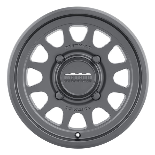 Method MR414 Bead Grip 15x7 / 5+2/38mm Offset / 5x4.5 / 76mm CB Matte Black Wheel MR41457012552
