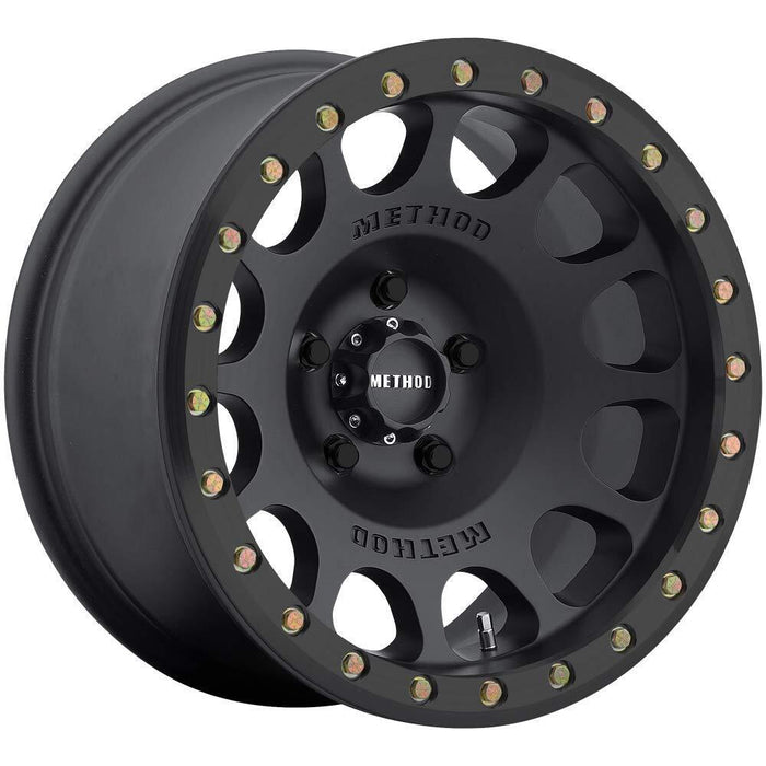 Method MR105 V3 Beadlock 17x9 -38mm Offset 8x6.5 130.81mm CB Matte Black Wheel w/ BH-H24125 MR10579080538B