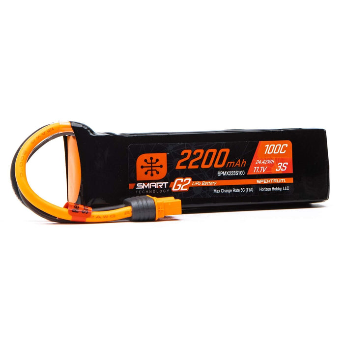 Spektrum X223S100 2200Mah 3S 11.1V Fits Smart G2 Lipo 100C; Ic3 SPMX223S100