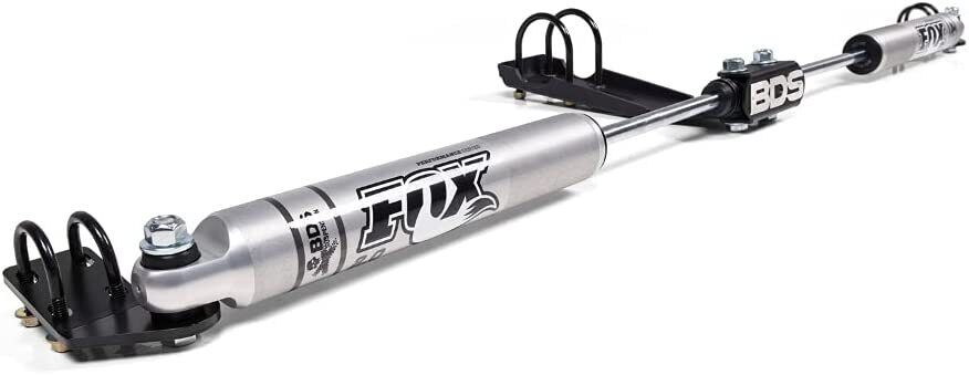Bds Suspension Fox 2.0 Dual Steering Stabilizer Kit For 07-18 compatible with Jeep Wrangler Jk Jku BDS 55378 x1 FOX 982-24-010 x 2