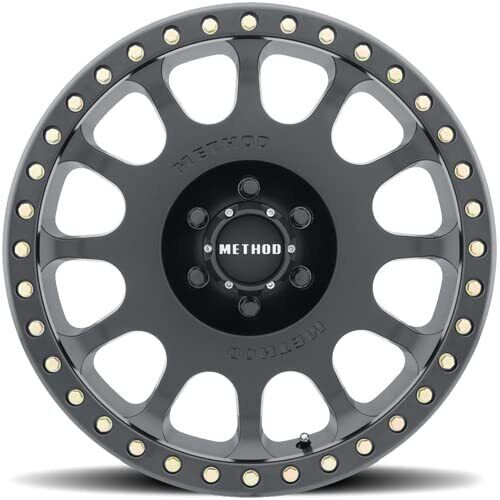 Method MR105 V3 Beadlock 17x9 -38mm Offset 8x6.5 130.81mm CB Matte Black Wheel w/ BH-H24125 MR10579080538B