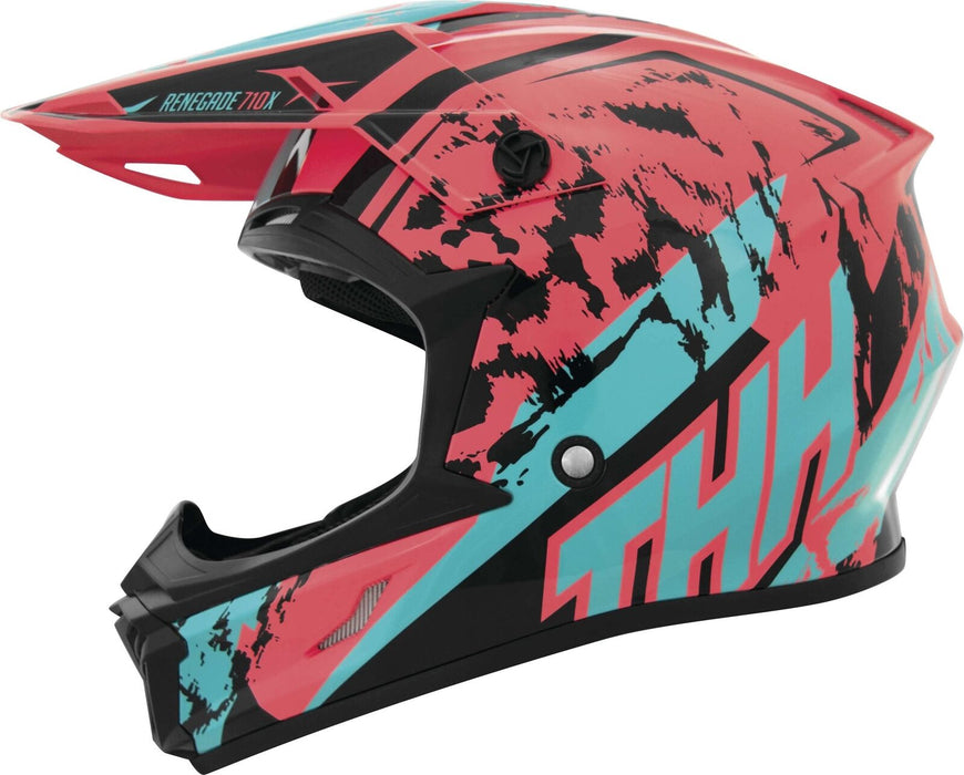 THH Helmets T710XR Renegade Coral/Bue Large 646433