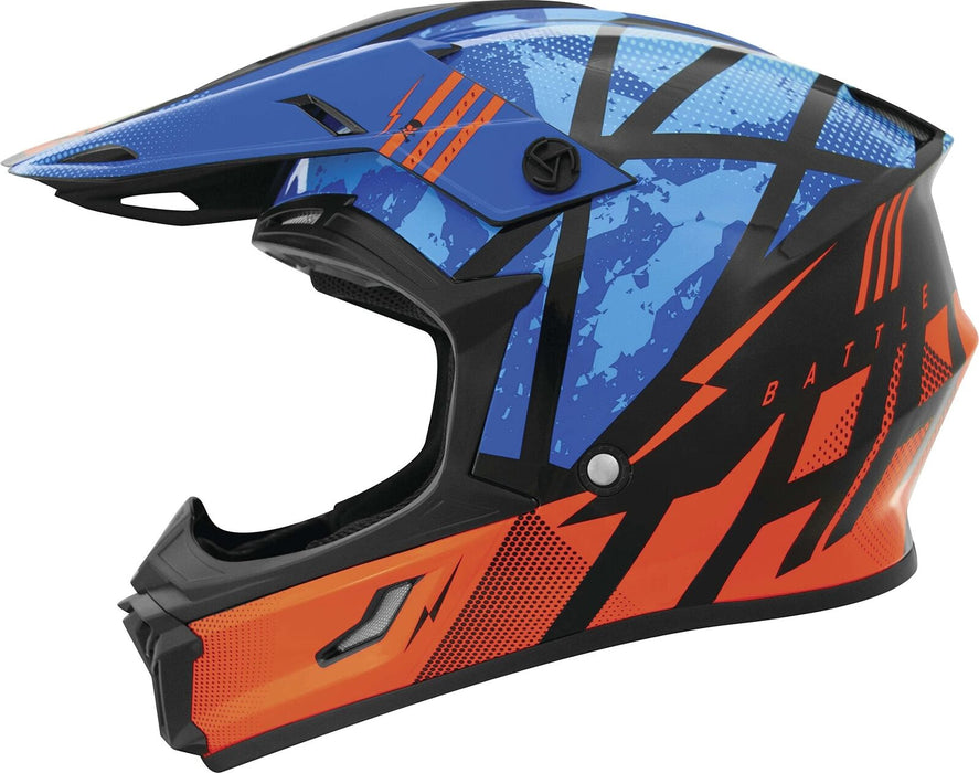 THH Helmets T710XR Battle Blue/Orange Large 646379