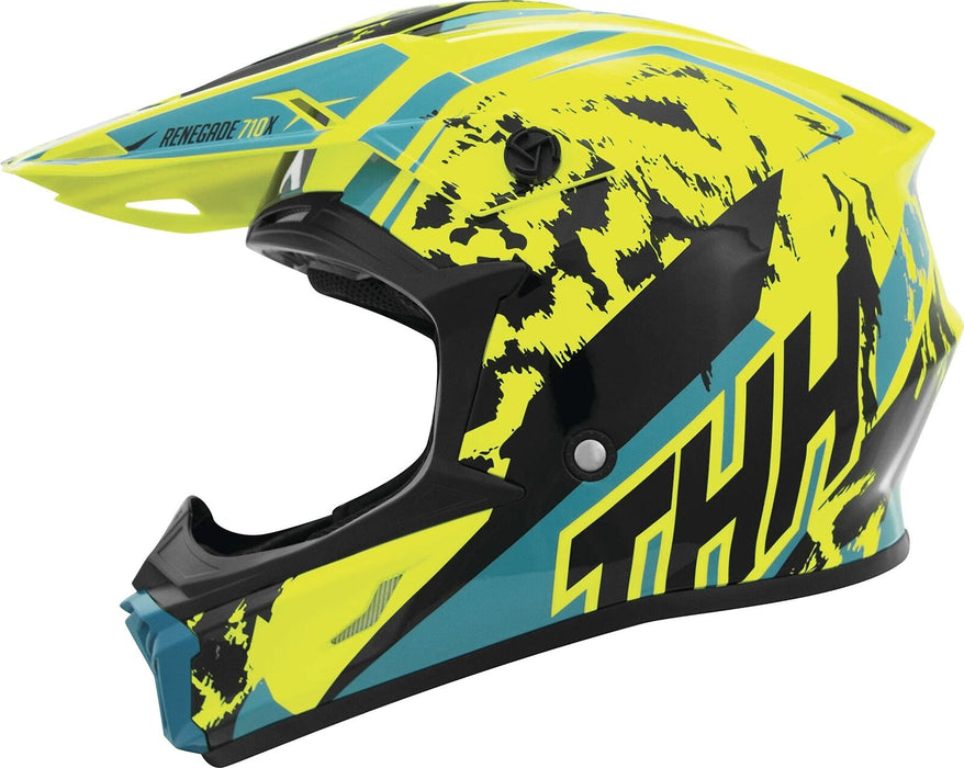 THH Helmets T710XR Renegade Yellow/Green Youth Medium 646485