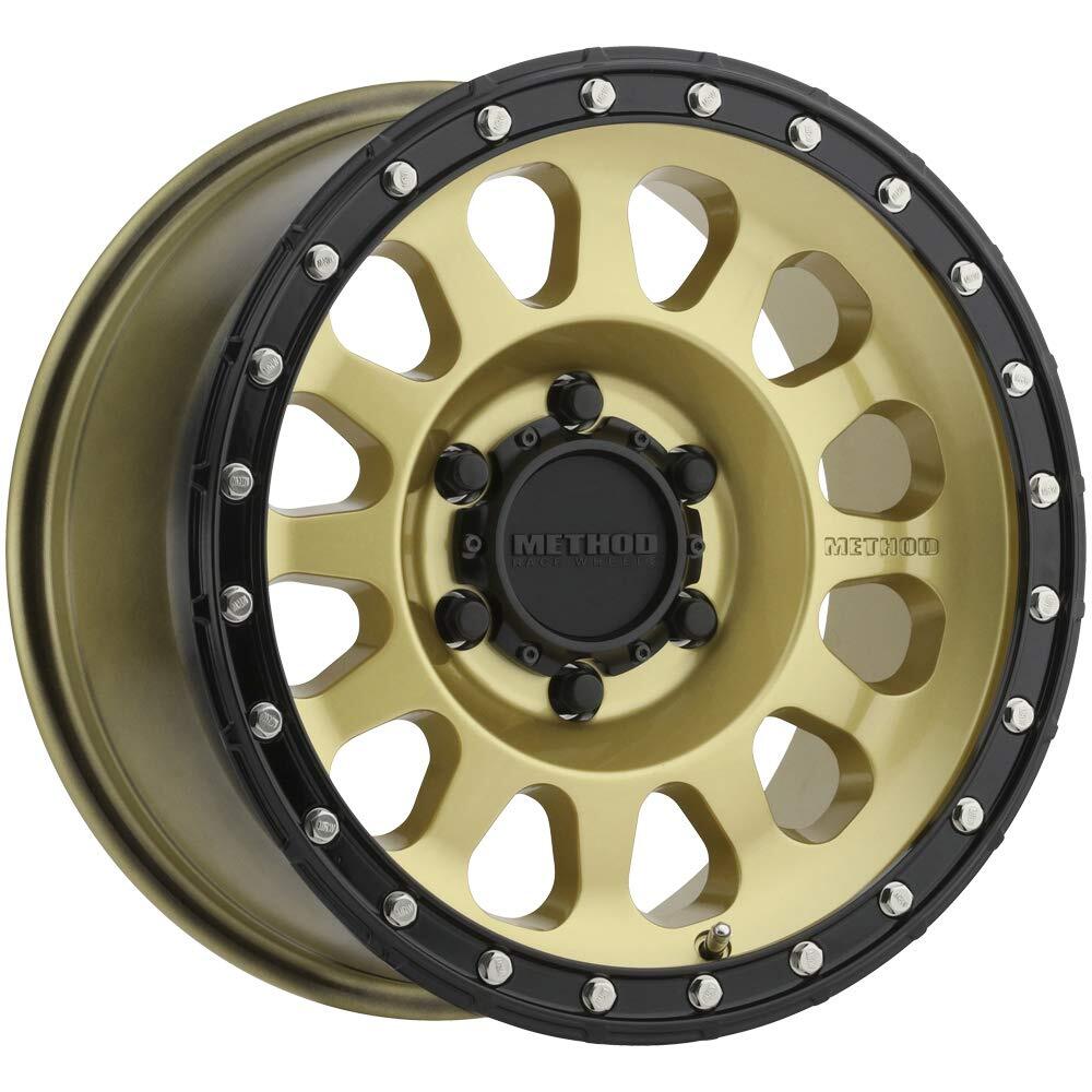 Method MR315 20x10 / 6x135 BP / -18mm Offset / 87mm CB Gold Black Lip Wheel MR31521016118N