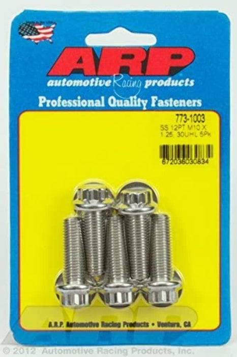 ARP M10 x 1.25 x 30 12pt SS Bolts (5/pkg) 773-1003