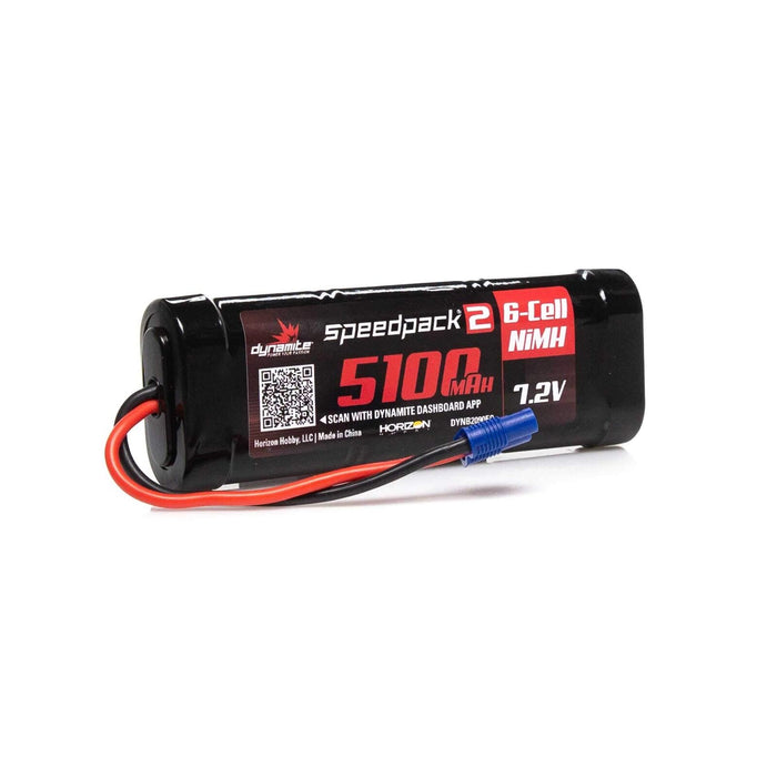 Dynamite 7.2V 5100Mah 6-Cell Speedpack2 Flat Nimh Battery Ec3 Dynb2090Ec Car