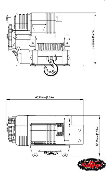 RC4WD 1/10 Warn 8274 Winch 1/10 Scale for RC Cars Z-E0075