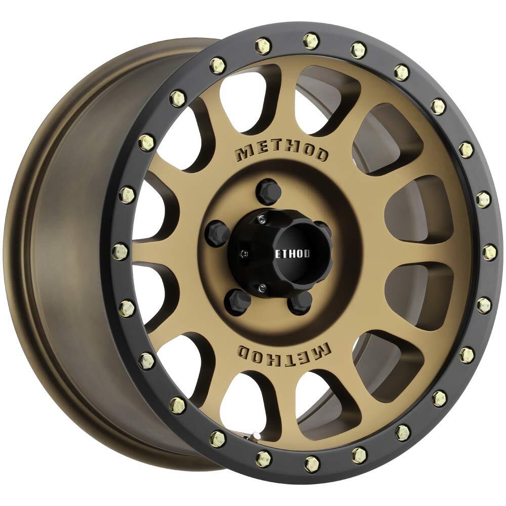 Method MR305 NV 17x8.5 25mm Offset 5x5 94mm CB Method Bronze/Black Street Loc Wheel MR30578550925