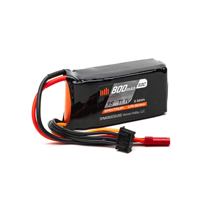 Spektrum 11.1V 800Mah 3S 50C Lipo Battery: Jst, Spmx8003Sj50 SPMX8003SJ50