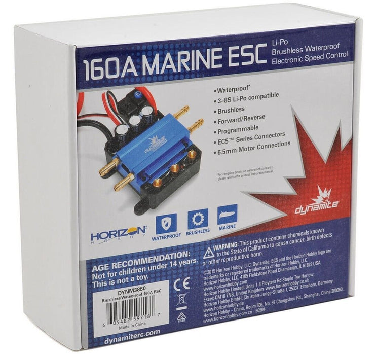 Dynamite 160A Bl Waterproof Marine Esc 4-8S DYNA_DYNM3880