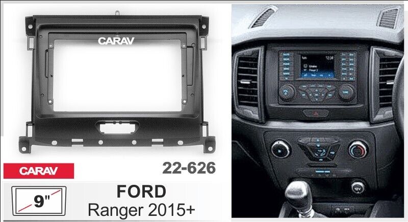 Carav In Dash Audio Installation Kit Fits Ford Ranger 2015+ 9" 22-626