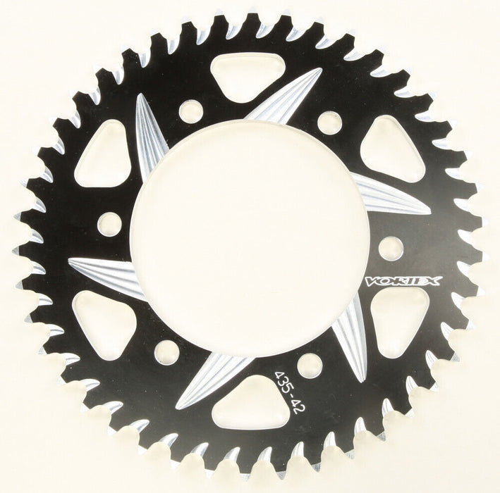 Vortex Rear Cat5 Sprocket Aluminum 42T-520 Blk Kaw/Suz/Yam 435ZK-42