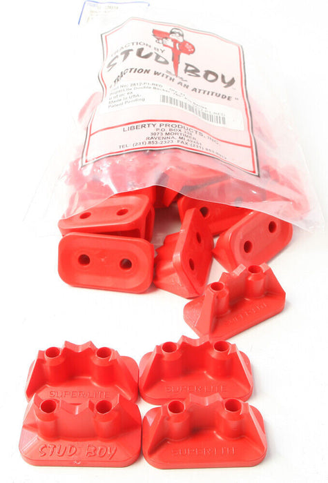 Stud Boy Super-Lite Pro Series Double Backers .75" 24/Pk Red 2512-P1-RED