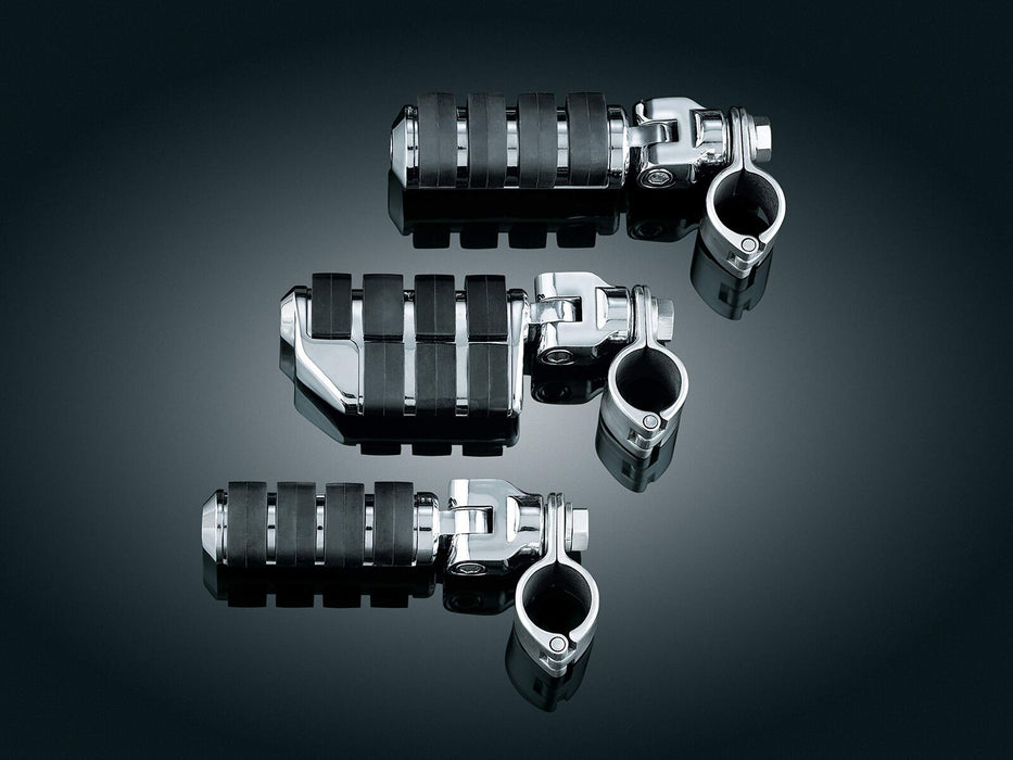 Kuryakyn Dually ISO Pegs With 1-1/4inch Clamp Chrome (Pair) 7992