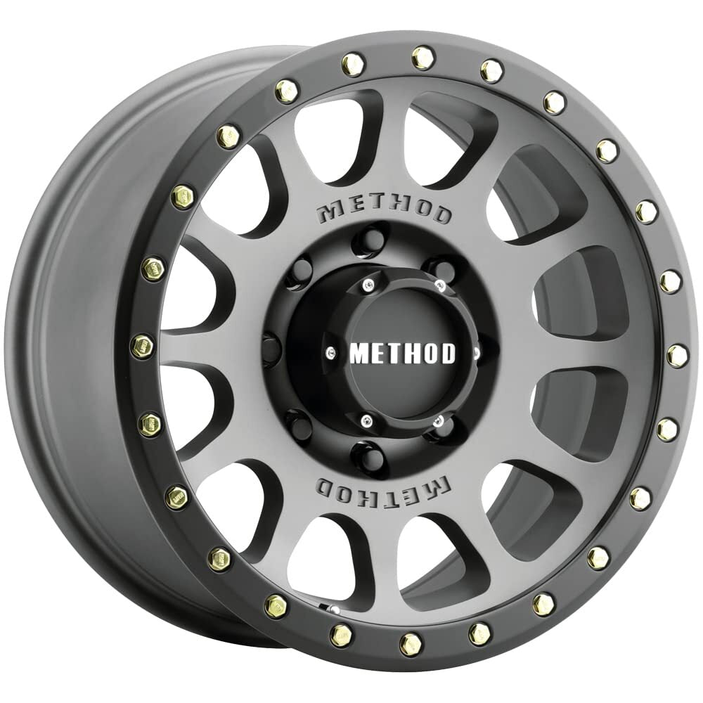 Method MR305 NV 17x8.5 / 0mm Offset / 8x6.5 BP / 130.81mm CB / Titanium Matte Black Lip Wheel MR30578580800