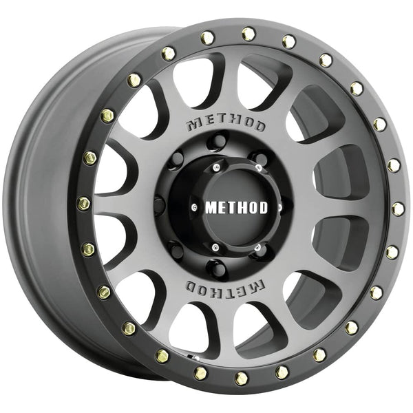 Method MR305 NV 17x8.5 / 0mm Offset / 8x6.5 BP / 130.81mm CB / Titanium Matte Black Lip Wheel MR30578580800