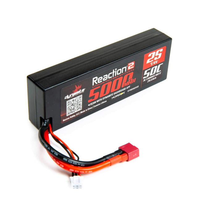 Dynamite Dynb5025Hd Reaction 2.0 7.4V 5000Mah 50C 2S Hardcase Lipo Battery Deans