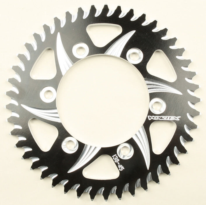 Vortex Rear Cat5 Sprocket Aluminum 45T-530 Blk Kaw/Suz/Yam 438ZK-45