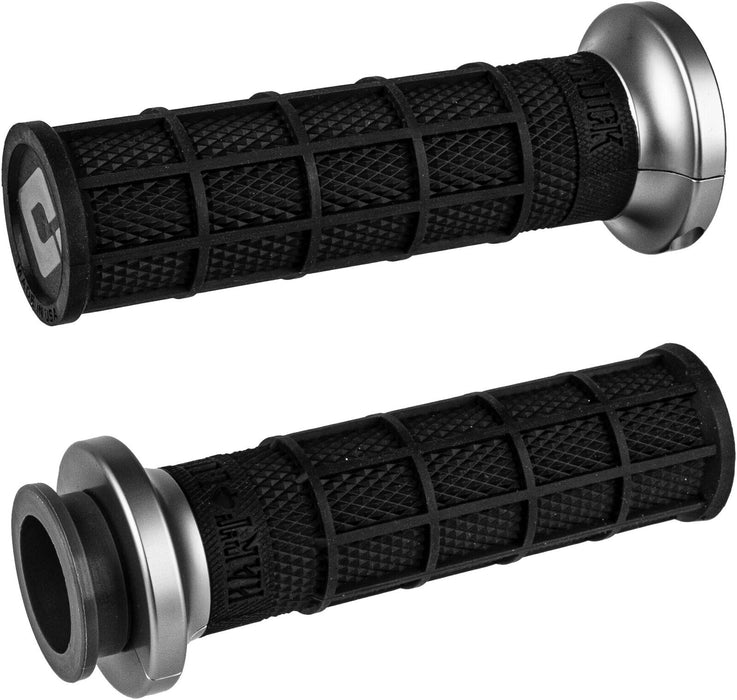 Odi Hart-Luck Signature V-Twin Lock-On Grips Black/Gun Metal #V31Htw-Bh-H V31HTW-BH-H