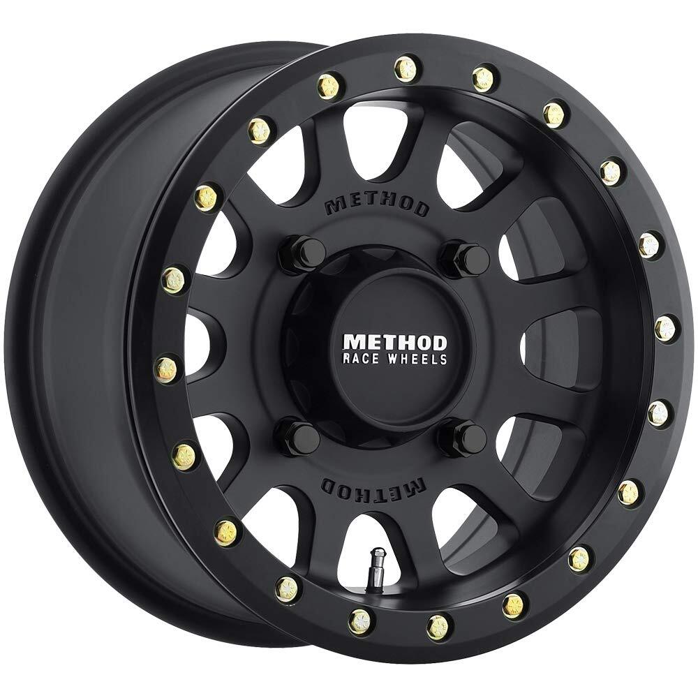 Method MR401 UTV Beadlock 15x7 / 5+2/38mm Offset / 4x136 / 106mm CB Matte Black Wheel MR40157047552B