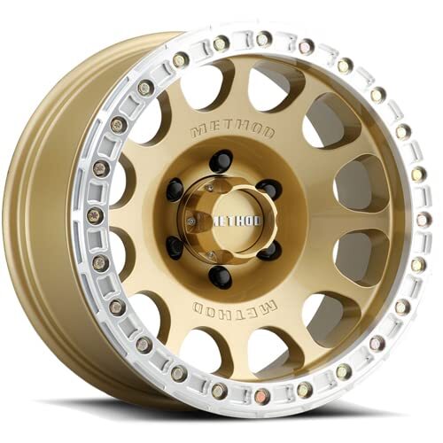 Method MR105 Beadlock 17x9 -38mm Offset 6x5.5 3.50in BS 108mm CB Gold Wheel MR10579060138B