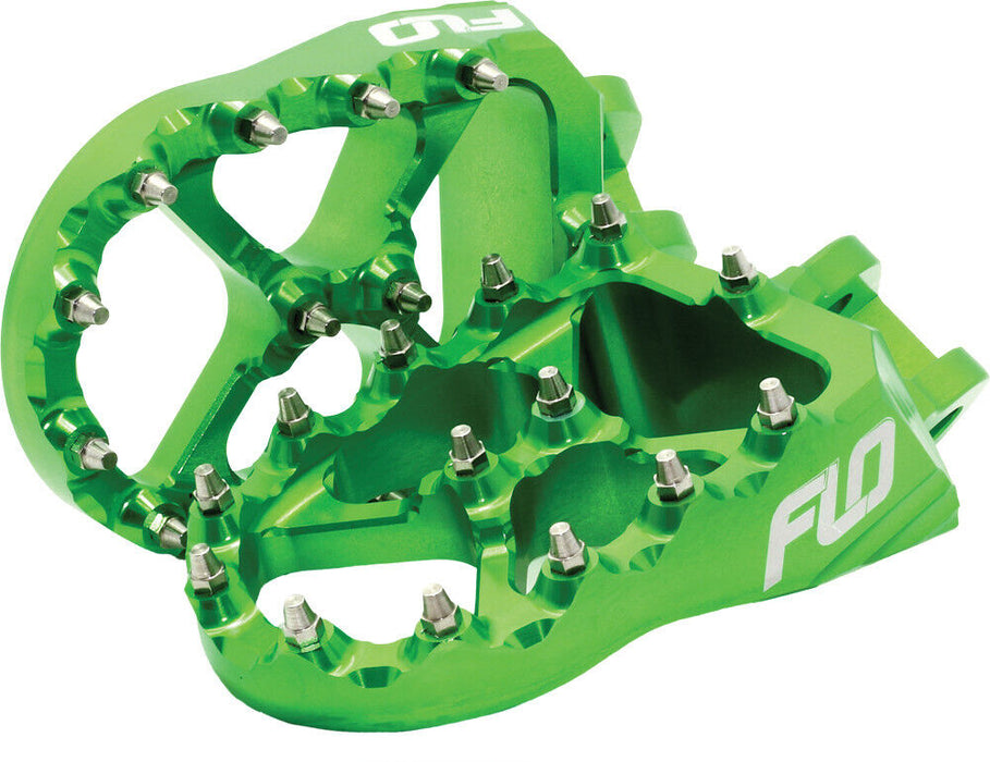 Flo Motorsports Pro Series Foot Pegs Green Fpeg-792G FPEG-792G