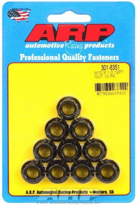 ARP M10 x 1.0 12pt Nut Kit (pkg of 10) 301-8351