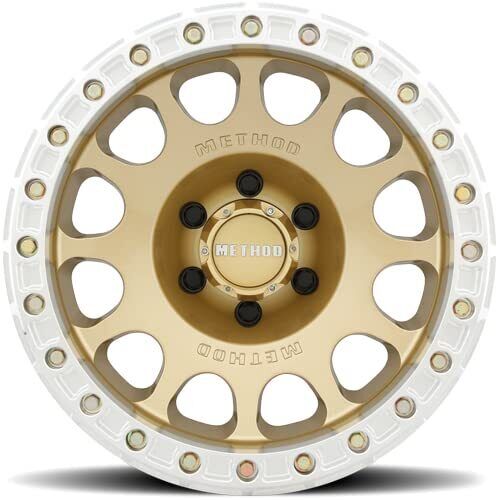 Method MR105 Beadlock 17x9 -38mm Offset 6x5.5 3.50in BS 108mm CB Gold Wheel MR10579060138B