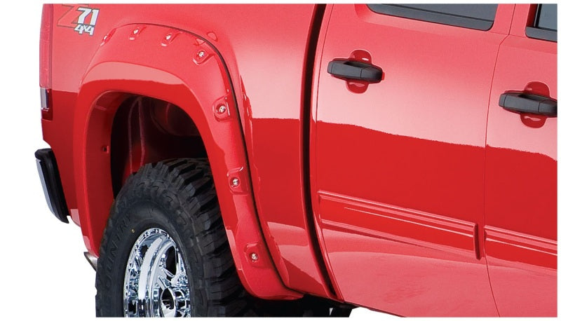 Bushwacker 07-13 GMC Sierra 1500 Fleetside Cutout Style Flares 4pc 69.3in Bed Black 40951-02