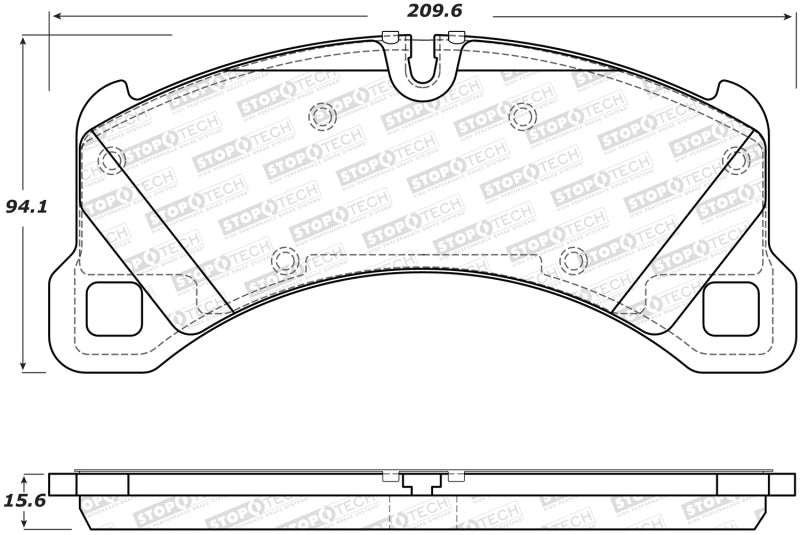 StopTech 2015+ Porsche Macan / 2017+ Porsche Panamera Street Performance Front Brake Pads 308.1452