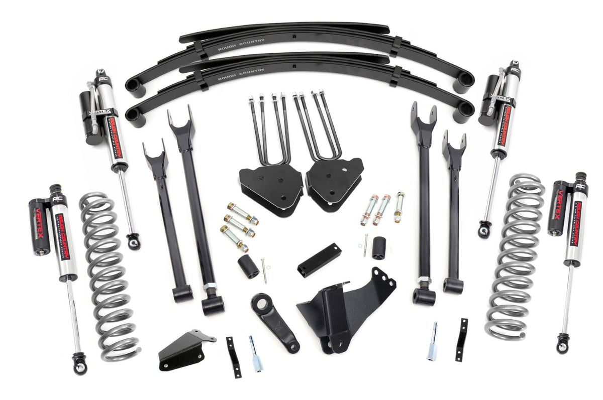 Rough Country 6 Inch Lift Kit Diesel 4 Link Rr Spring Vertex Fits Ford Super Duty (05-07) 58250