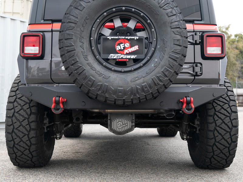 aFe MACH Force-Xp Hi-Tuck 3in 409 SS 18-20 compatible with Jeep Wrangler JL 2.0/3.6 Axle-Back Exhaust 49-48080