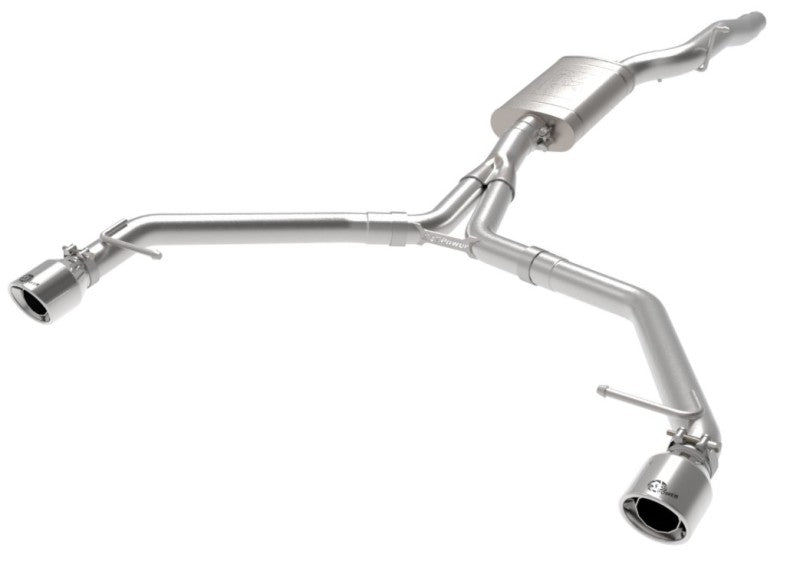 afe MACH Force-Xp 13-16 Audi Allroad L4 SS Axle-Back Exhaust w/ Polished Tips 49-36437-P