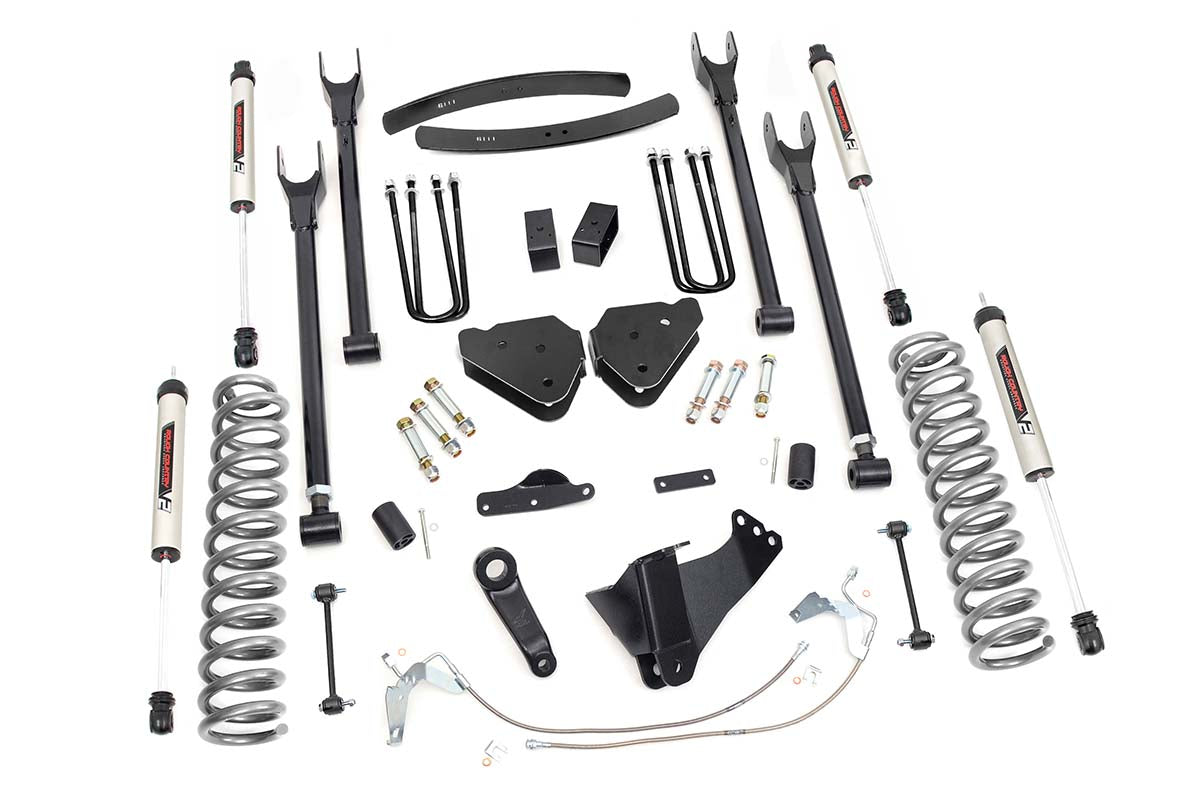 Rough Country 6 Inch Lift Kit Gas 4 Link V2 Fits Ford F-250/F-350 Super Duty (08-10) 58870
