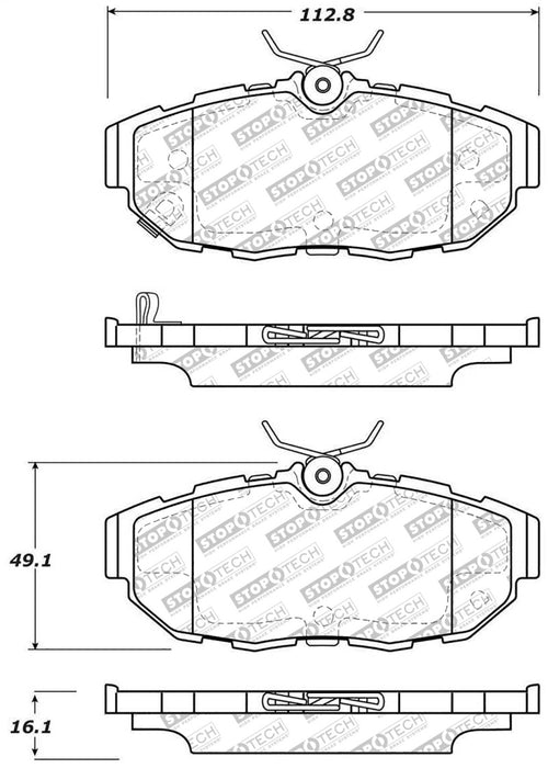 StopTech Street Select Brake Pads Rear 305.1465