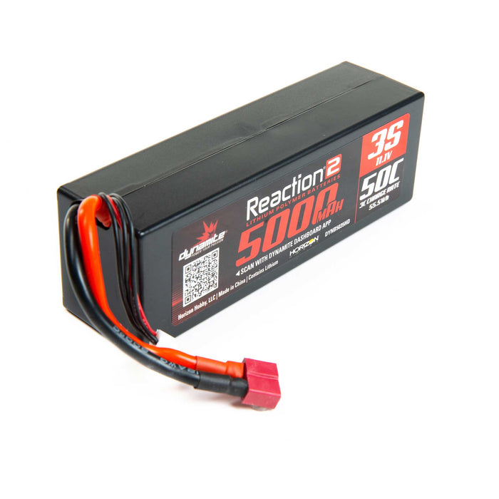 Dynamite Reaction2 11.1V 5000mAh 3S 50C LiPo Case Deans DYNB5035HD Car Batteries & Accessories