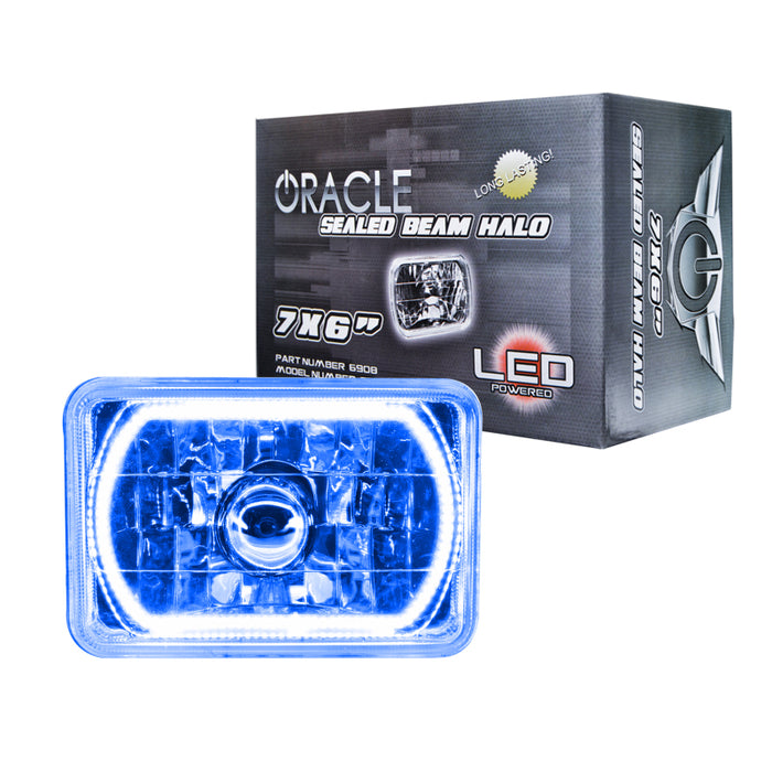 Oracle Pre-Installed Lights 7x6 IN. Sealed Beam Blue Halo SEE WARRANTY 6908-002