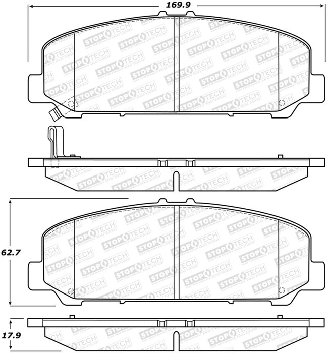 StopTech Street Brake Pads 308.1286