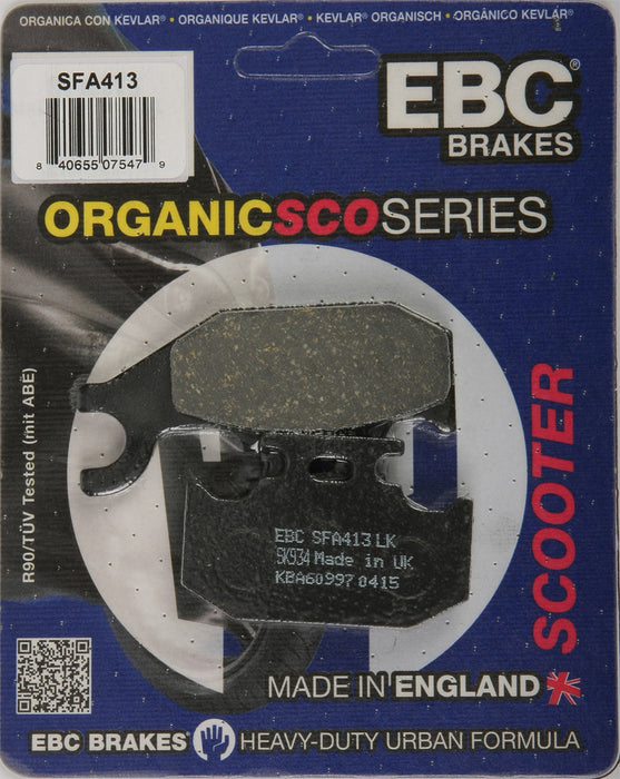 EBC Brakes SFA413 SFA Scooter Organic Disc Brake Pad