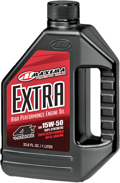 Maxima (32901 Extra4 15W-50 Synthetic 4T Motorcycle Engine Oil - 1 Liter