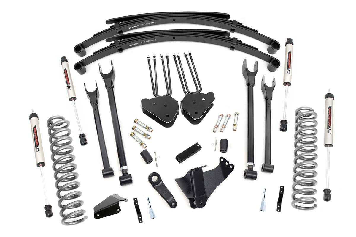 Rough Country 8 Inch Lift Kit 4 Link Rr Springs V2 Fits Ford F-250/F-350 Super Duty (05-07) 59070