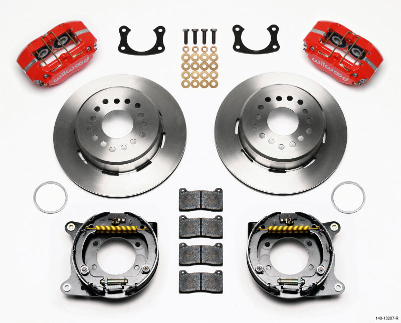 Wilwood Dynapro Dust-Boot P/S Park Brake Kit Red New Big Ford 2.50in Offset 140-13207-R