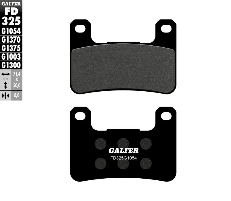 Galfer G1054 Semi-Metallic Brake Pads (Front G1054) Compatible with 04-09 Suzuki GSXR600