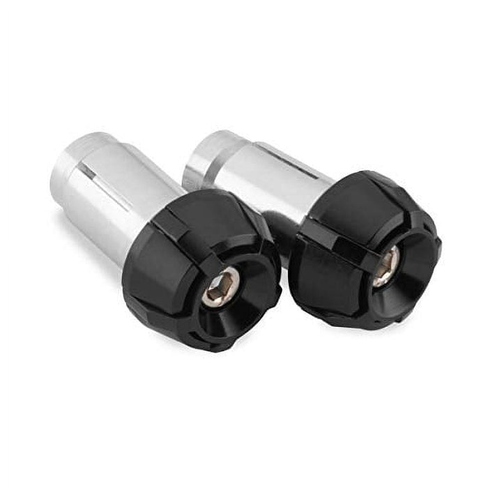 Bikemaster Two-Piece Anti-Vibration Bar Ends, Black/Black 02-0901BBK