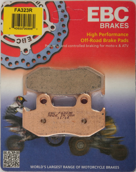 EBC Brakes R-Series Long-Life Sintered Brake Pads Compatible for Yamaha YFM700 Raptor 2019