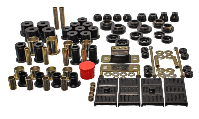 Energy Suspension 67-69 Chevrolet Camaro (w/mono leaf springs) Black Hyper-flex Master Bushing Set 3.18119G